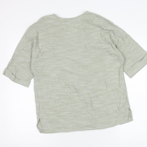 F&F Women's Beige Striped Blouse Size 10