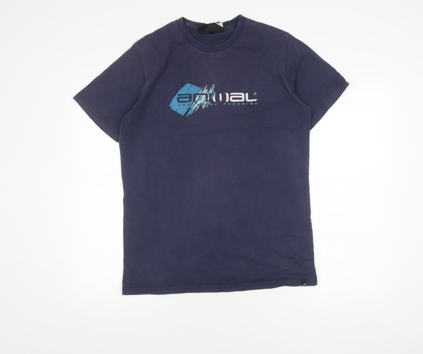 Animal Men's Blue Graphic Logo T-Shirt, Size M