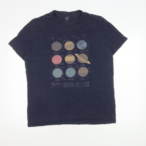 GAP Men's Blue Space Graphic T-Shirt Size L