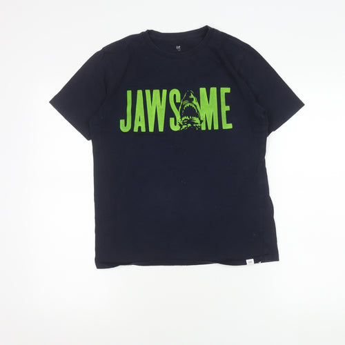 Gap Boys Blue Jawsome T-Shirt 14-15 Years Graphic Print