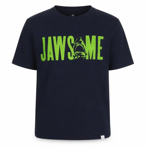 Gap Boys Blue Jawsome T-Shirt 14-15 Years Graphic Print