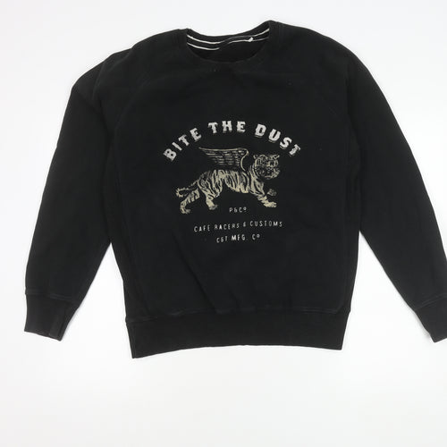 Mantis Unisex Black Graphic Cotton Sweatshirt L