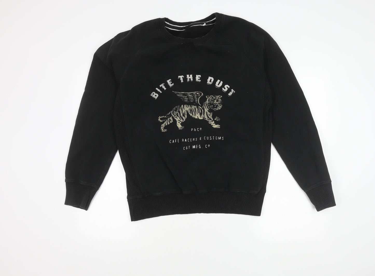 Mantis Unisex Black Graphic Cotton Sweatshirt L