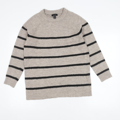 New Look Beige Striped Pullover Jumper, S, Women