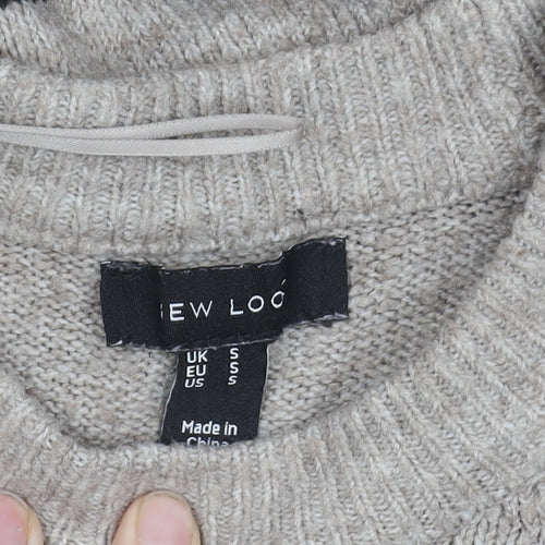 New Look Beige Striped Pullover Jumper, S, Women