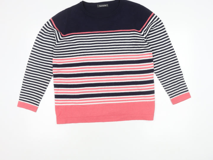 Bonmarché Women's Multicoloured Striped Jumper, Size 16