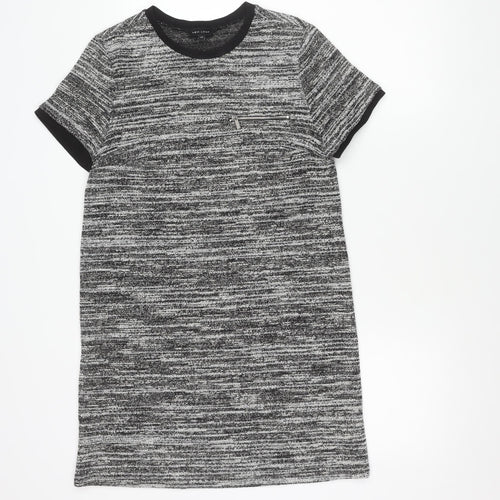 New Look Women's Black Grey Knit Dress Size 12