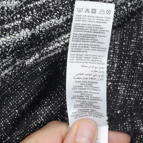 New Look Women's Black Grey Knit Dress Size 12