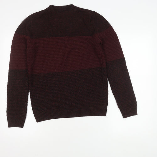 Topman Men's XS Red Pullover Chunky-Knit Jumper