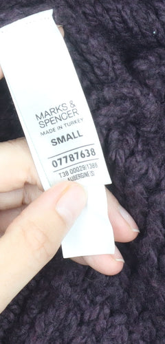 Marks and Spencer Women's Purple Open Front Cardigan S