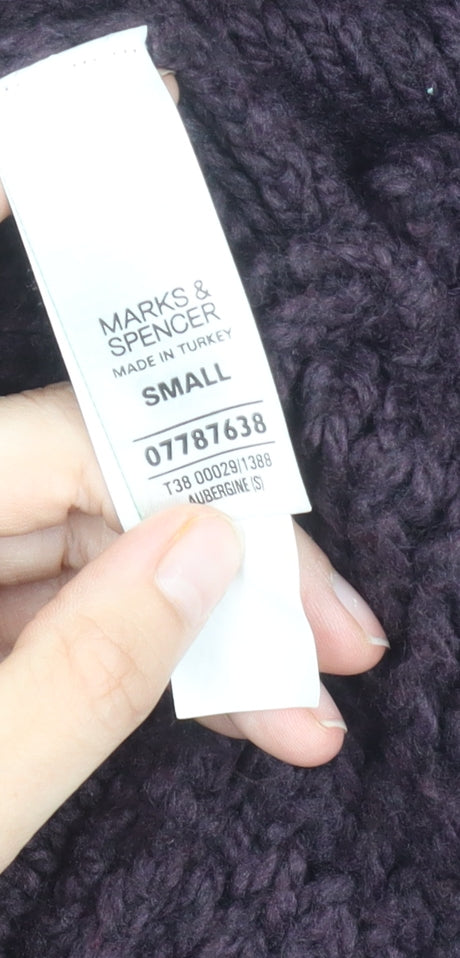 Marks and Spencer Women's Purple Open Front Cardigan S