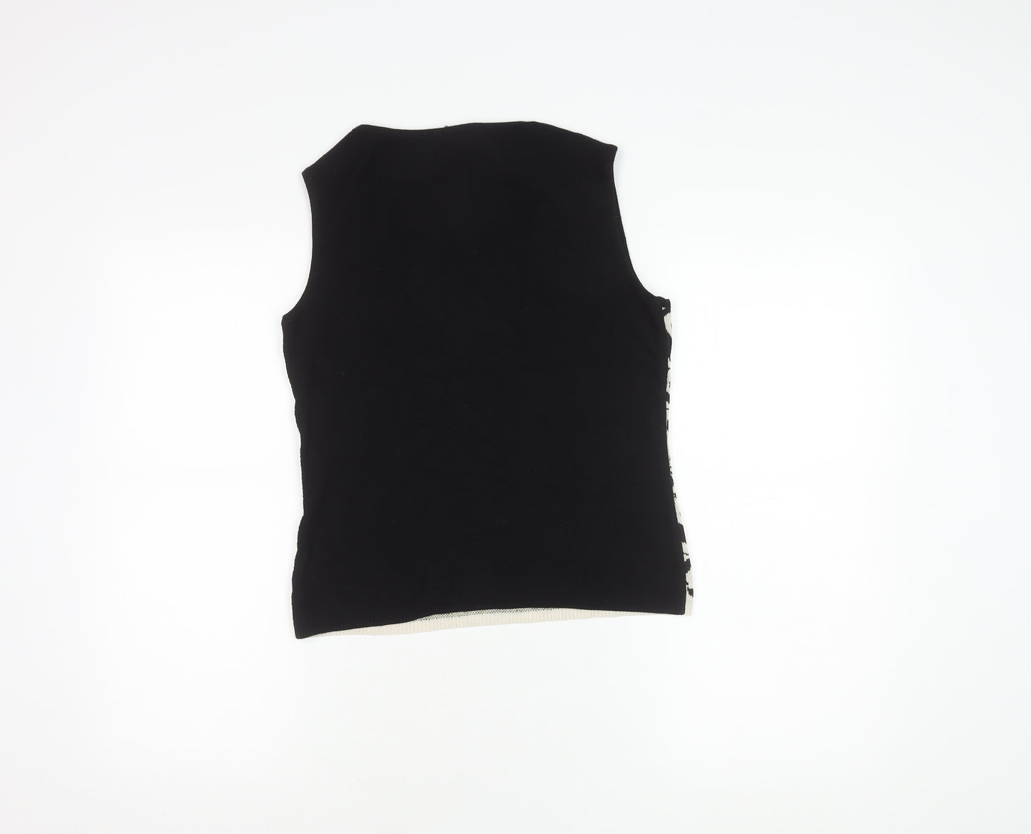 Geiger Women's Black Sleeveless Floral Top Size 12