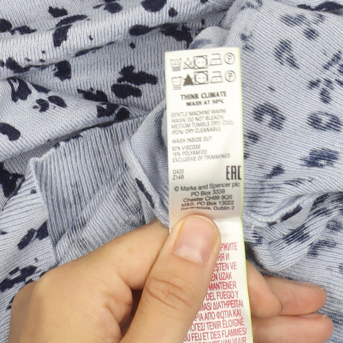 Marks and Spencer Women's Blue Print Jumper UK 16