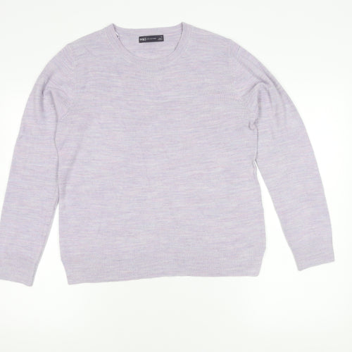 Marks and Spencer Women's Purple Crew Neck Jumper