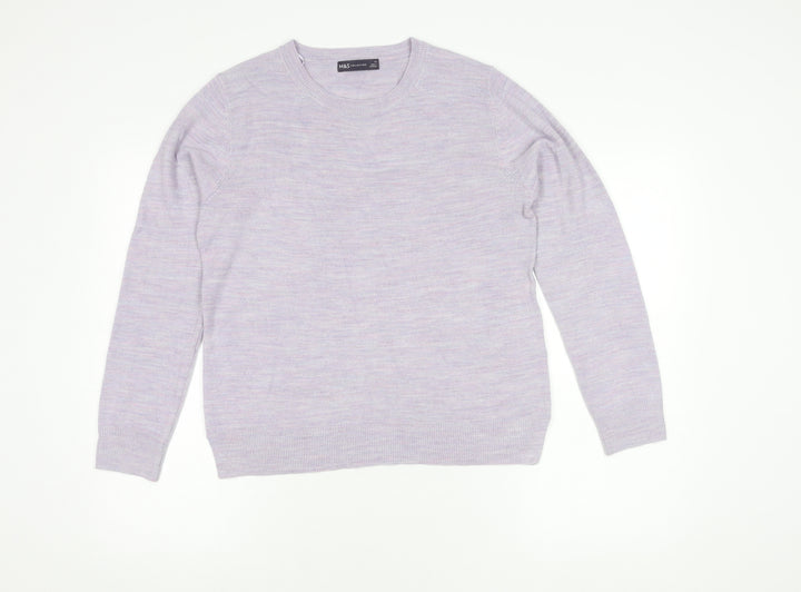 Marks and Spencer Women's Purple Crew Neck Jumper
