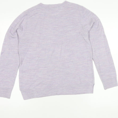 Marks and Spencer Women's Purple Crew Neck Jumper