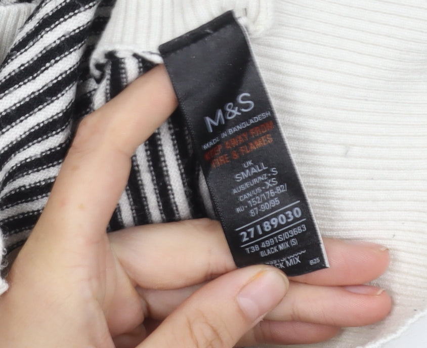 Marks and Spencer Women's Multicoloured Striped Jumper S