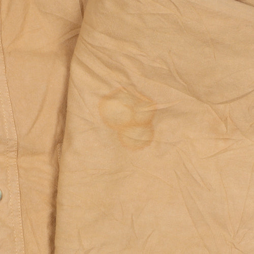 Hawkshead Men's Beige Long Sleeve Cotton Shirt