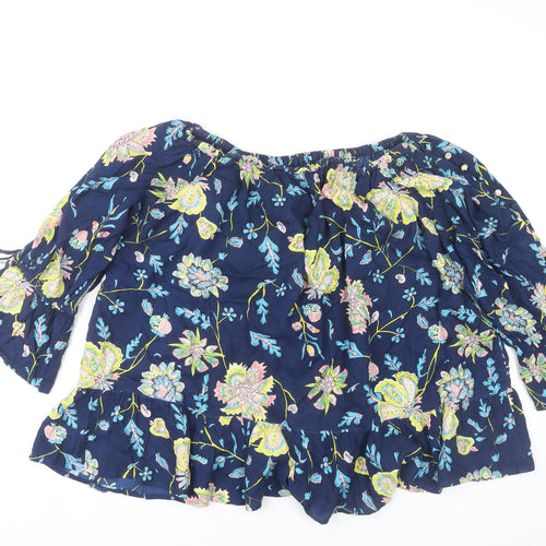Md'M Women's Floral Multicoloured Tunic Blouse Size 12