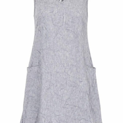 F&F Women's Grey Linen Viscose Dress Size 14