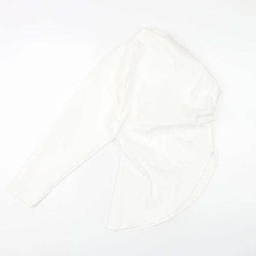 Zara Women's White Long Sleeve Top - Size S
