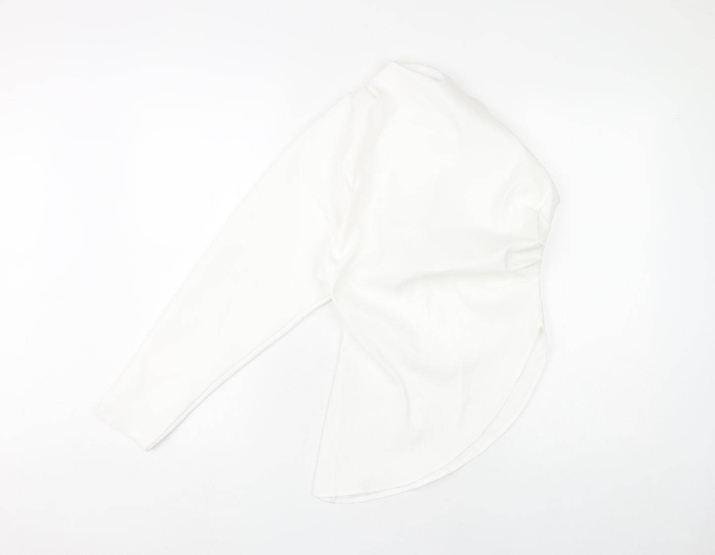 Zara Women's White Long Sleeve Top - Size S