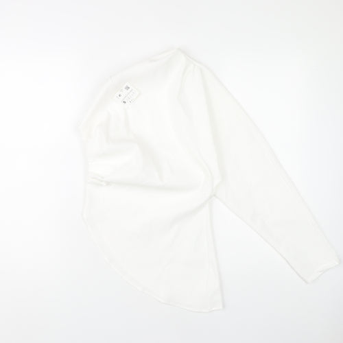 Zara Women's White Long Sleeve Top - Size S