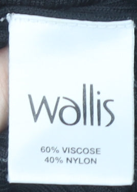 Wallis Women's Black Knit Long Sleeve Top Size 14