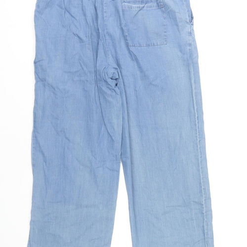 Bonmarché Women's Blue Wide-Leg Trousers Size 14