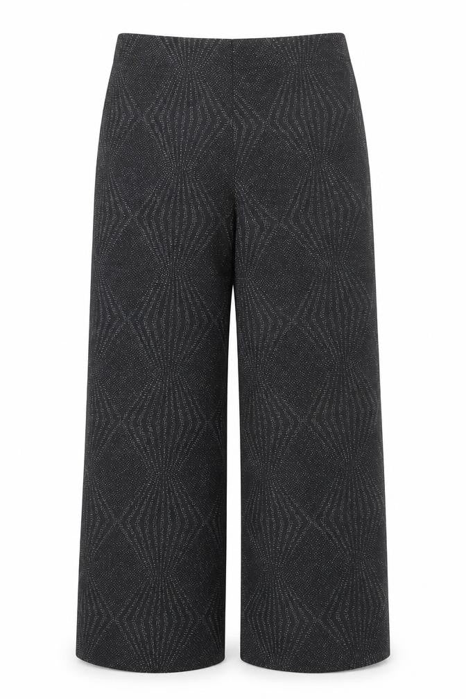 Front view of George Women's Black Wide-Leg Trousers, size 14