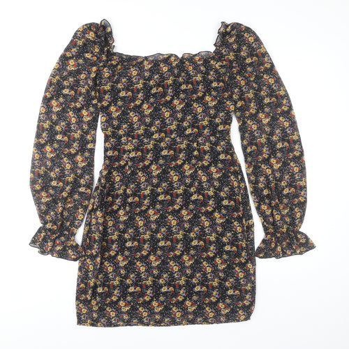 Nasty Gal Women's Floral A-Line Short Dress 8 Multicoloured