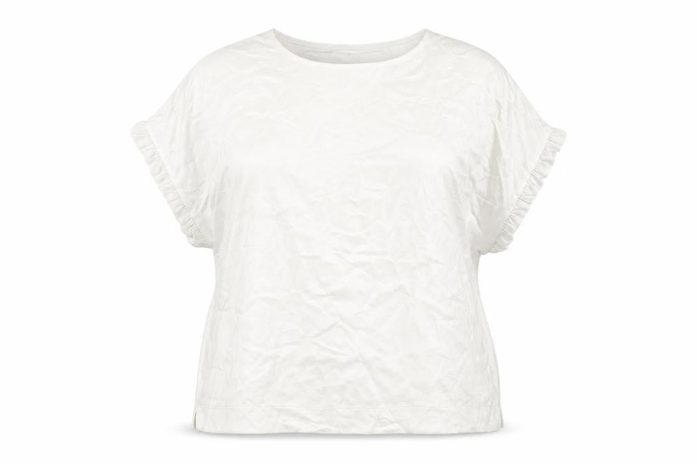 Front view of Principles Women's Ivory Round Neck Top, size 18
