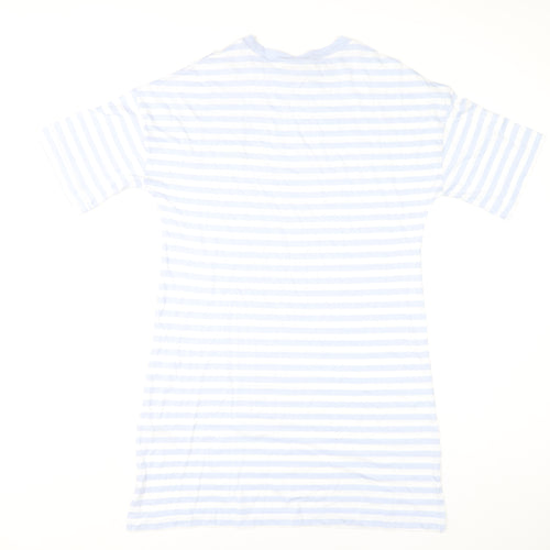 Marks and Spencer Women's Blue Striped Nightshirt S