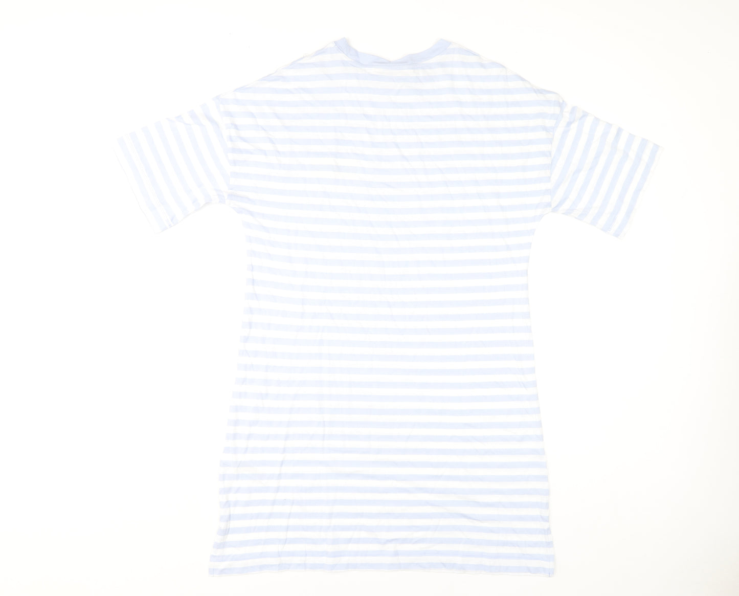 Marks and Spencer Women's Blue Striped Nightshirt S