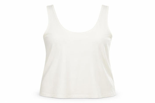 Front view of Zara Women's White Tank Top, size 8, Casual Sleeveless