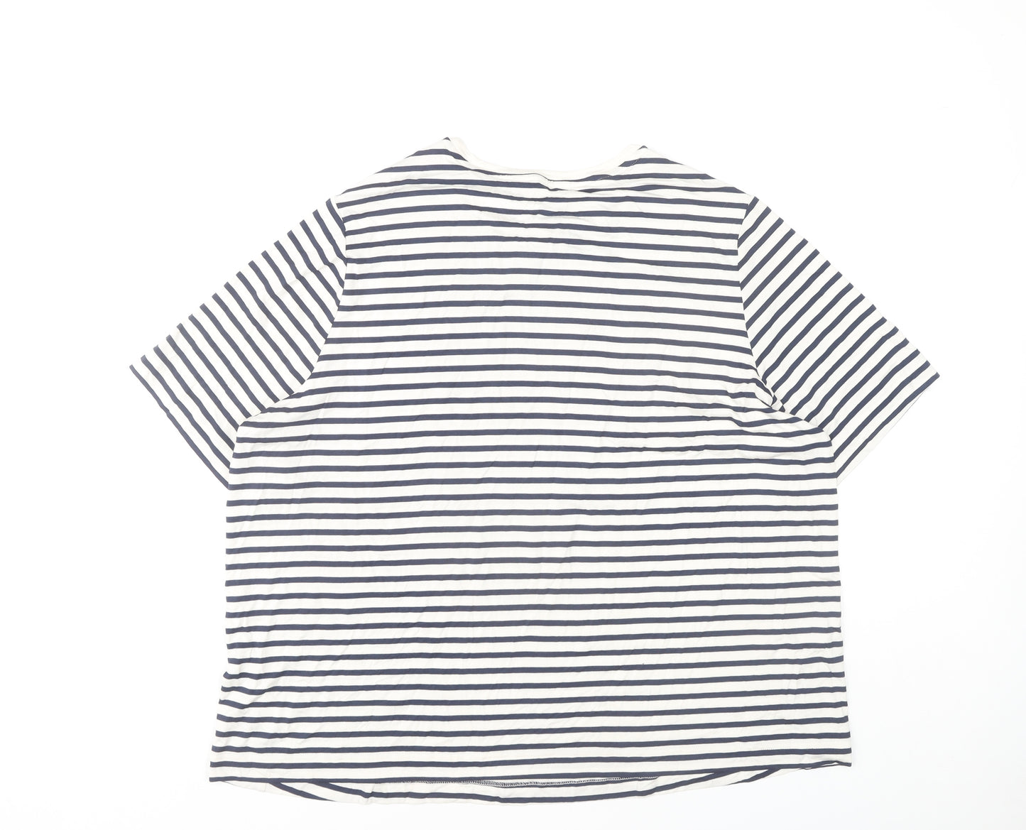 Marks and Spencer Womens Navy Striped T-Shirt, Size 18