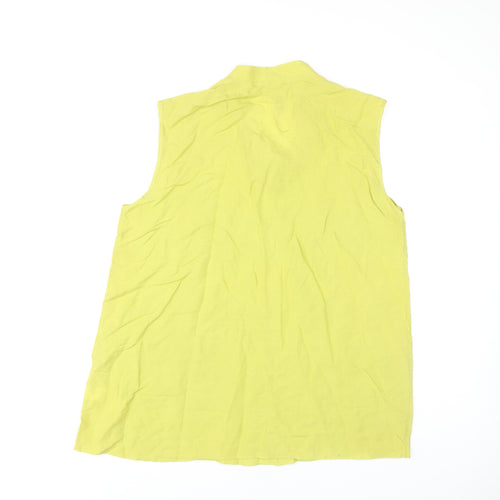 Peruzzi Women’s Green Sleeveless V-Neck Blouse, Size 14
