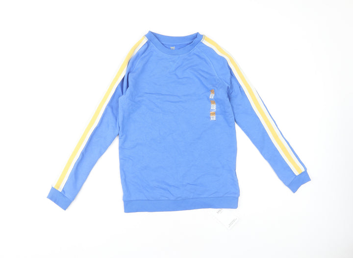 Marks and Spencer Boys Blue Sweatshirt, Size 11 Years, Crew Neck