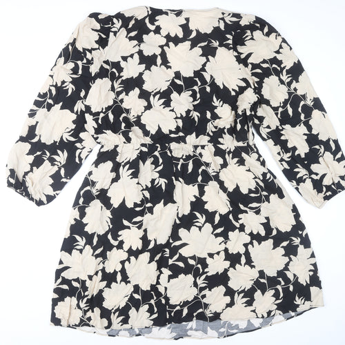 George Women's Black Floral Dress Size 24 Viscose