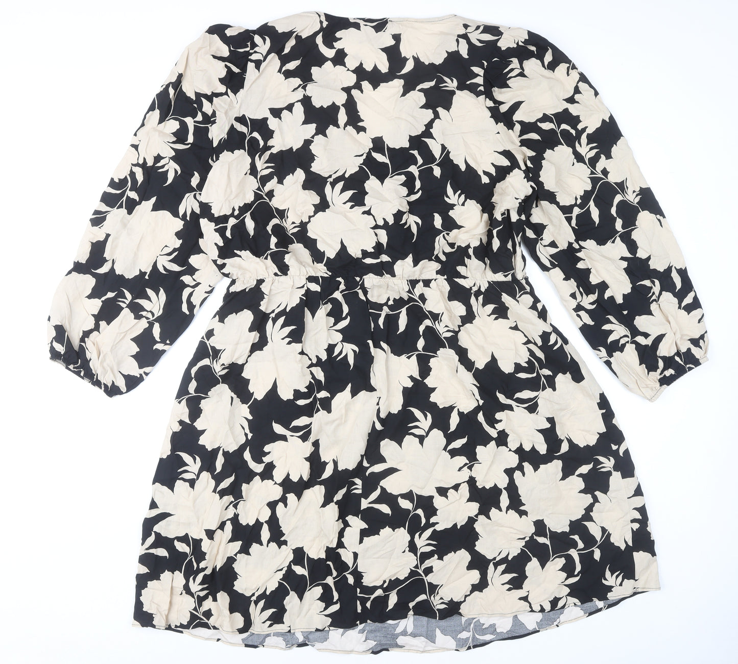 George Women's Black Floral Dress Size 24 Viscose
