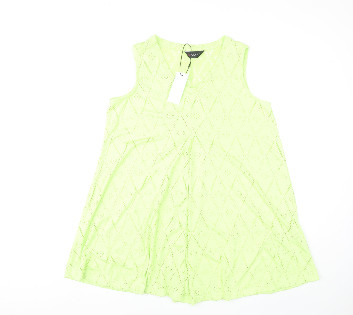 Yours Women's Green Sleeveless Top UK 14