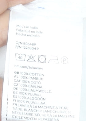 H&M Women's White Sleeveless Blouse - Size 6