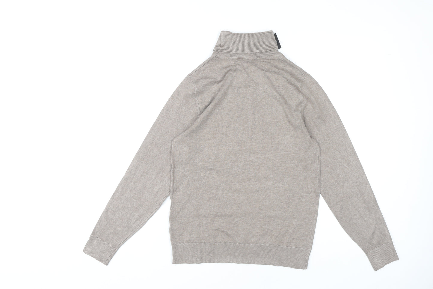 Peacocks Women's Beige Roll Neck Jumper Size 12