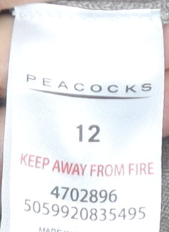 Peacocks Women's Beige Roll Neck Jumper Size 12