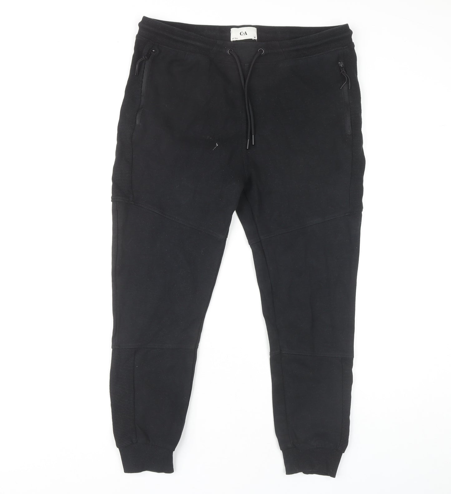 C&A Men's Black Jogger Trousers Size M