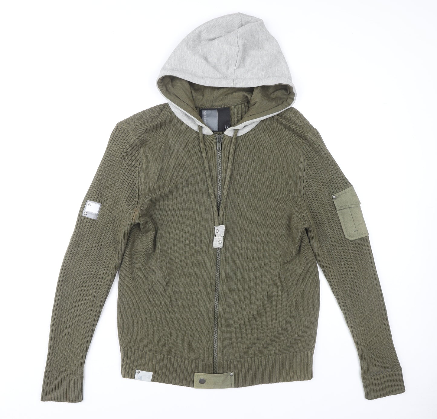Burton Men's M Full Zip Green Hooded Jumper