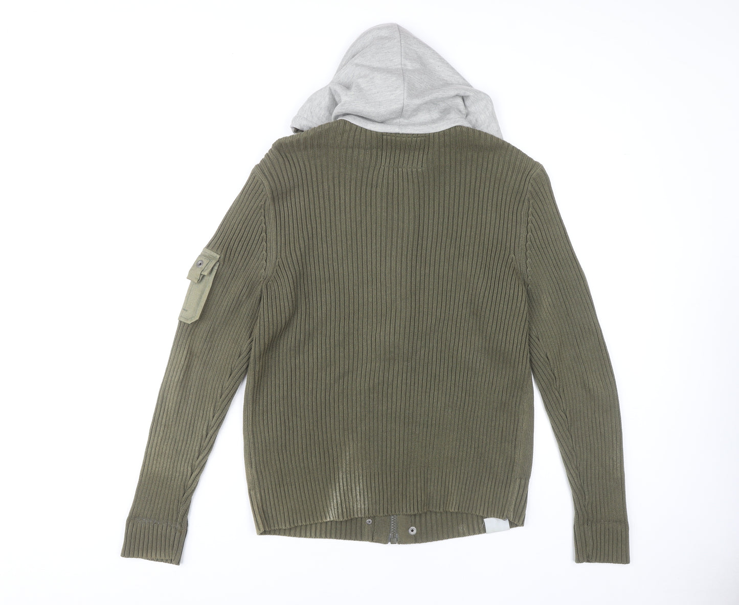 Burton Men's M Full Zip Green Hooded Jumper