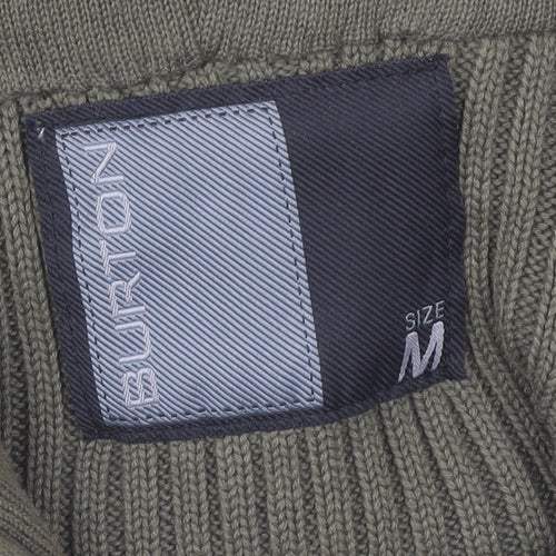 Burton Men's M Full Zip Green Hooded Jumper