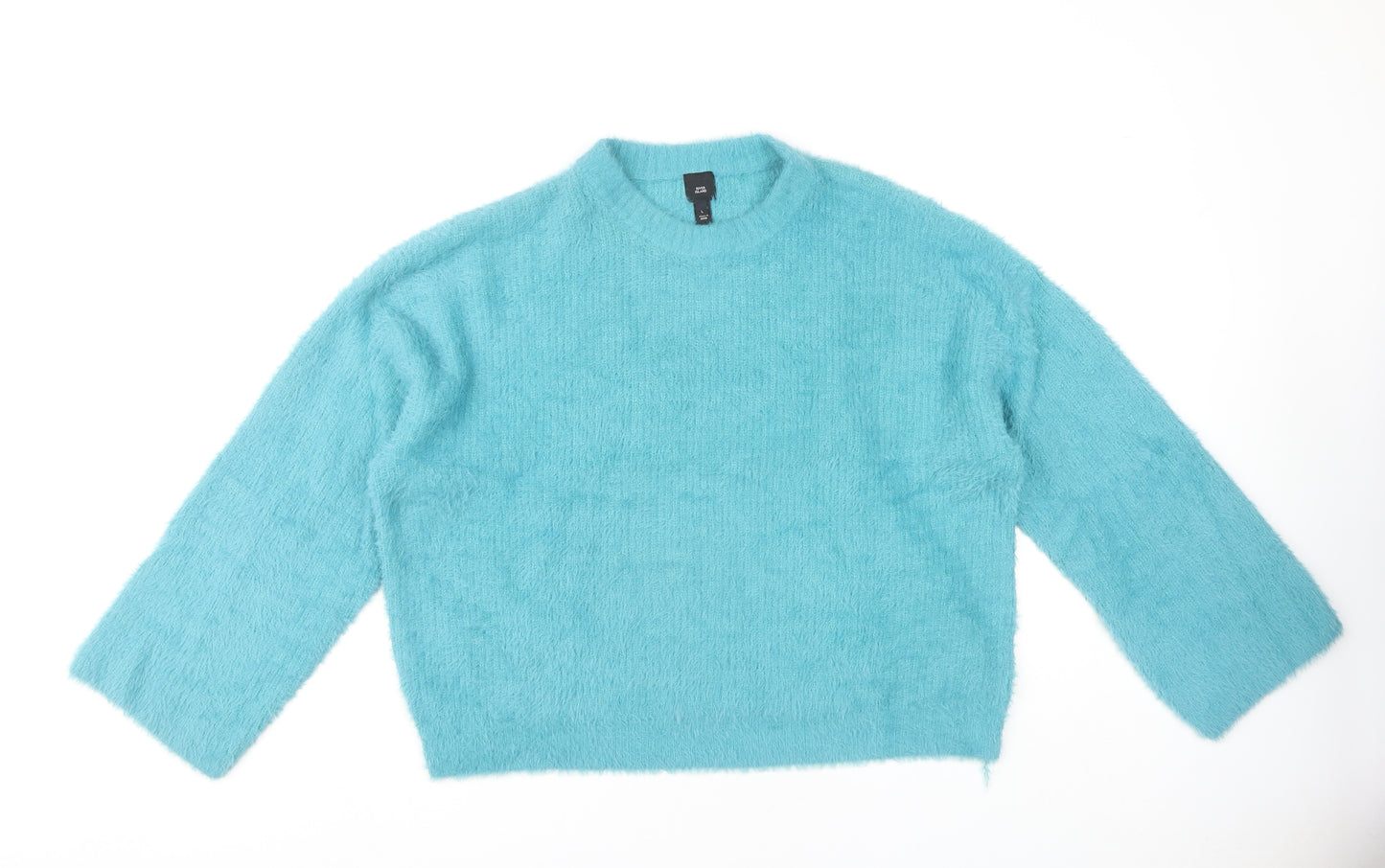 River Island Women's Blue Crew Neck Jumper Size L