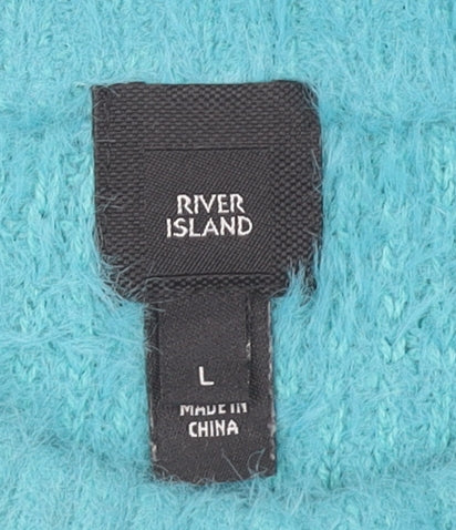 River Island Women's Blue Crew Neck Jumper Size L